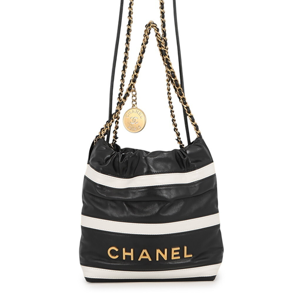 Chanel handbag CHANEL22 Mini Coco Mark Shiny Calfskin AS3980 CHANEL 2-way sho...